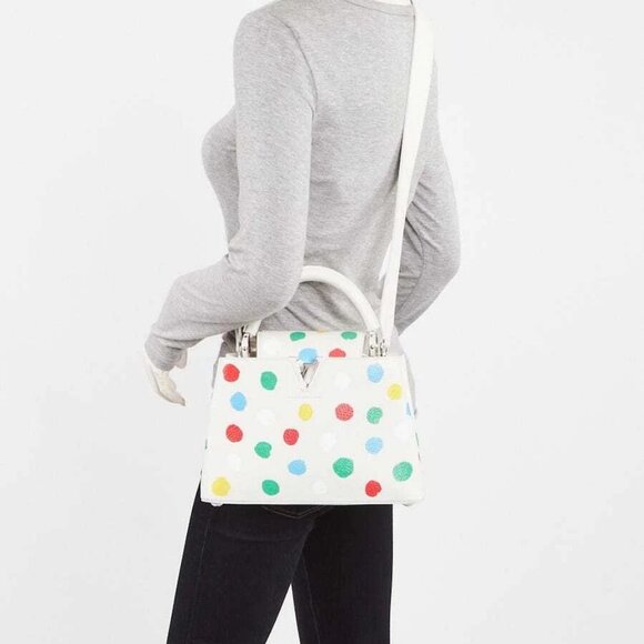 Louis Vuitton x YK White/Multicolor Taurillon Leather Capucines BB Bag - Picture 2 of 12